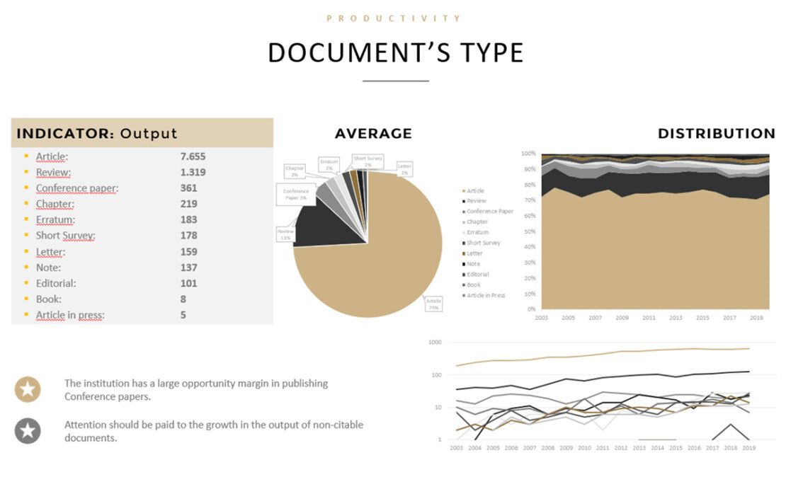 Document's type. Informe cienciométrico. Scmiagolab